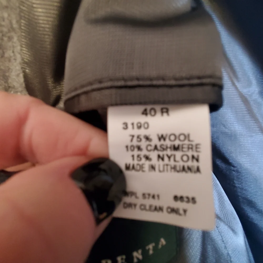 OSCAR DE LA RENTA CASHMERE WOOL BLEND. SPORTS COAT GRAY 40R
